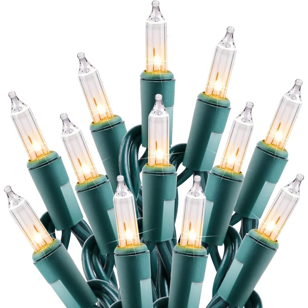 100 Clear Christmas String Lights - 25ft Incandescent Mini Lights for Festive De